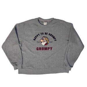 Vintage Disney Store Snow White Happy to Be Grumpy Fleece Sweatshirt - L